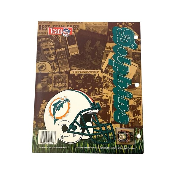 Vintage 1992 NFL Football Miami Dolphins School Folder - Picture 3 of 6